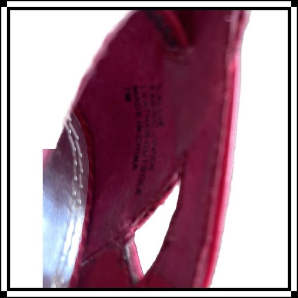 Like New!! WHBM “Callie” Red, Faux Snakeskin, Sexy Cutout Pump, size 7 - Picture 6 of 6